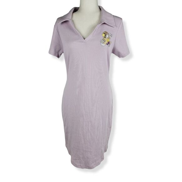 Looney Tunes Lilac Collard Ribbed Dress XL - Picture 1 of 4